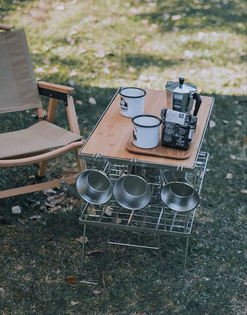 【セット】収納バッグ＆NANGOGEAR フィールドラック3枚＋竹製天板