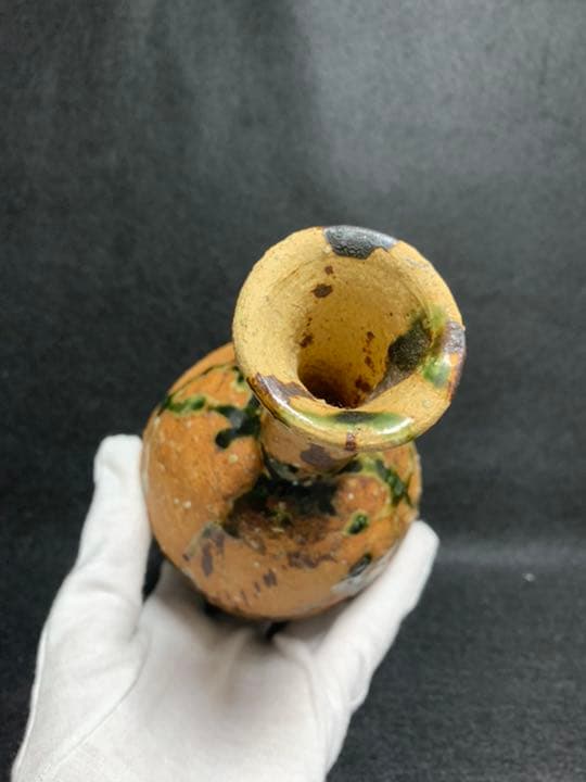 中島卓　伊賀織部　花入　飛鳥窯