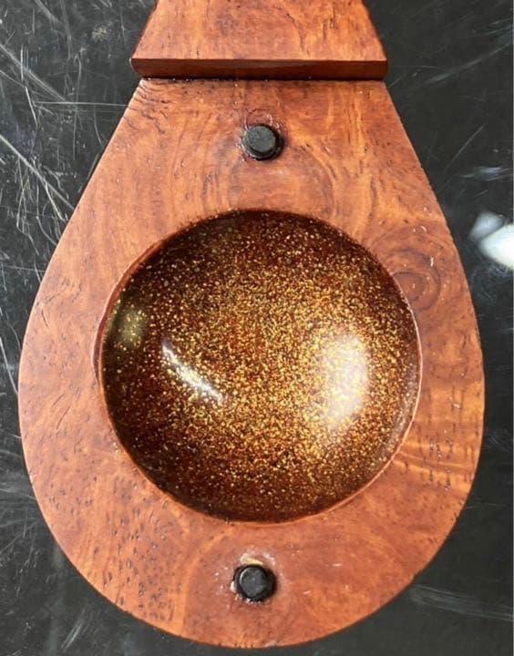 秋草蒔絵【 琵琶香合 中村孝也 28ｇ 】1点1941年 加賀蒔絵 塗師(参州)