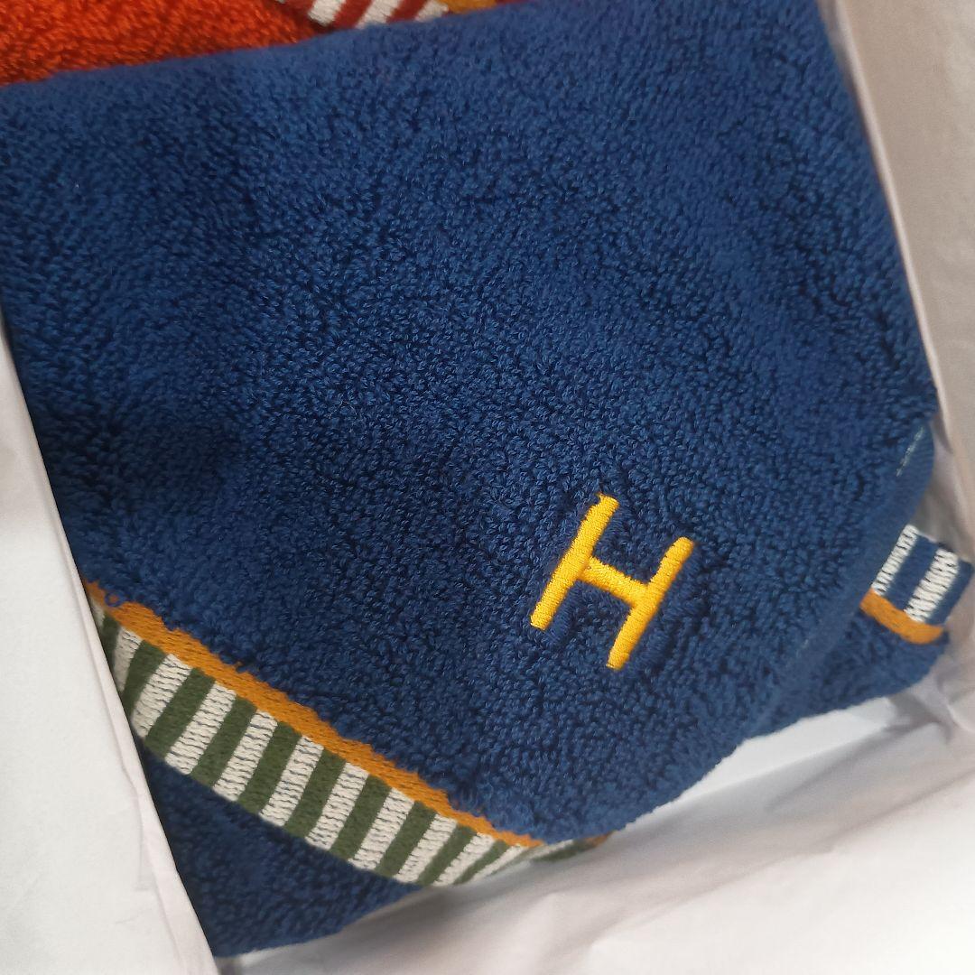 エルメス ハンドタオル 2枚セット カレ・タオル ヴィス・ヴェルサ