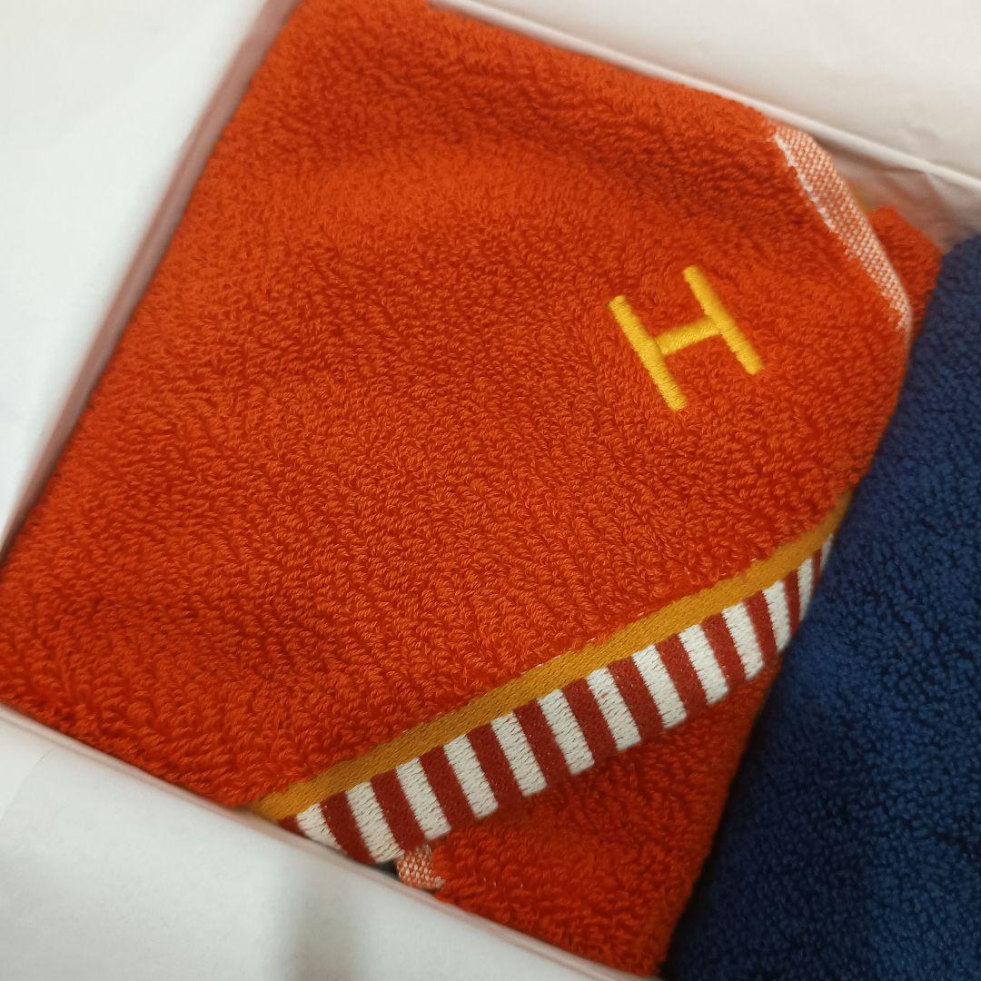 エルメス ハンドタオル 2枚セット カレ・タオル ヴィス・ヴェルサ