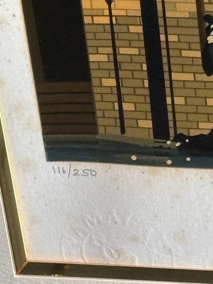 ヒロ・ヤマガタのシルクスクリーン116/250作品『コンコルド広場の噴水』