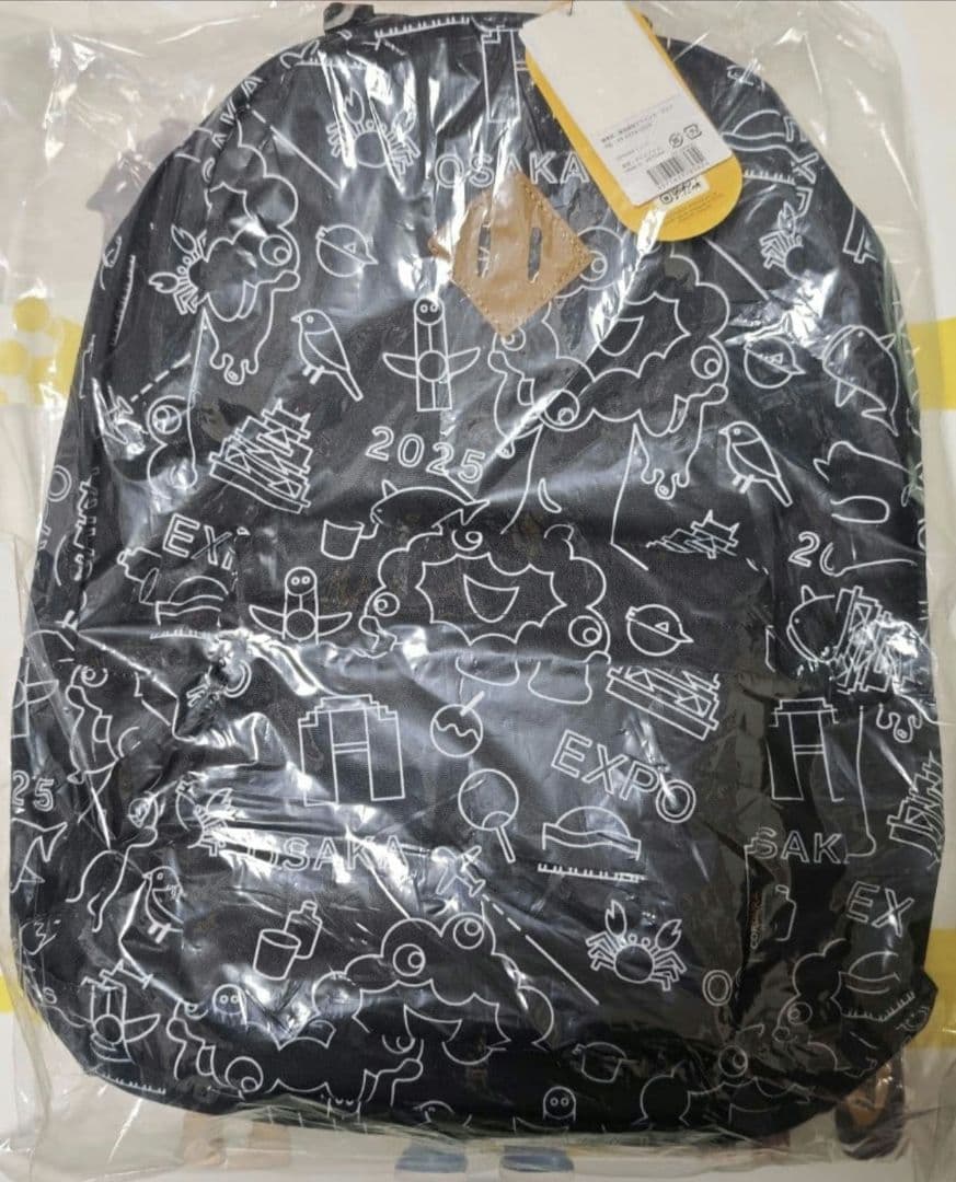 万博 ミャクミャク リュック 黒 総柄 CORDURA