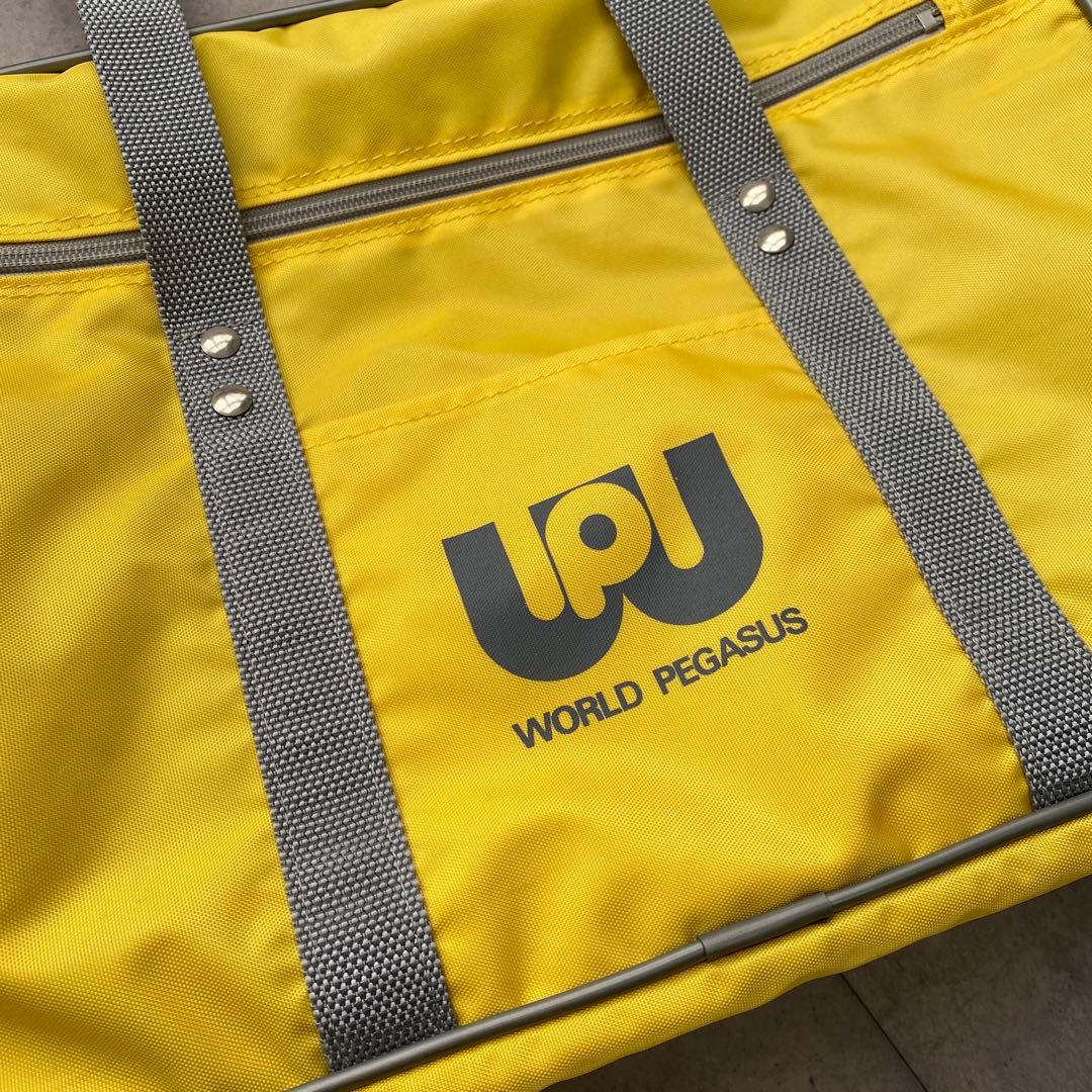 ワッぺ イエロー 黄色 旧型 ワールドペガサス スクバ スクールバッグ　Y2K