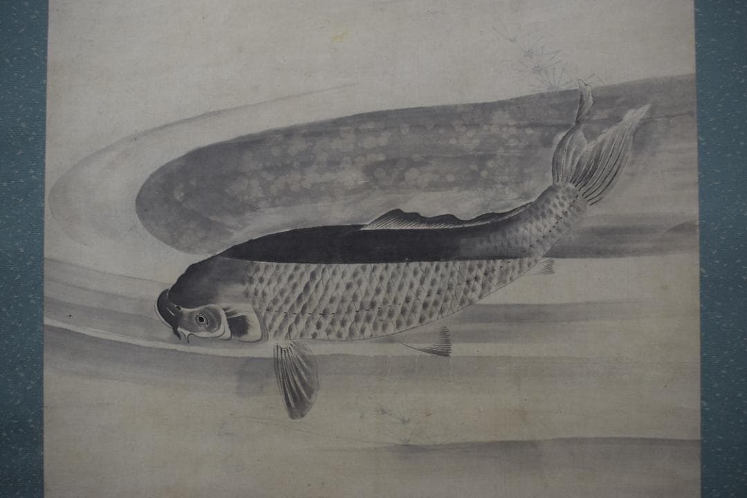 円山応挙/圓山応挙/鯉之図/掛軸☆宝船☆Y-486　JM