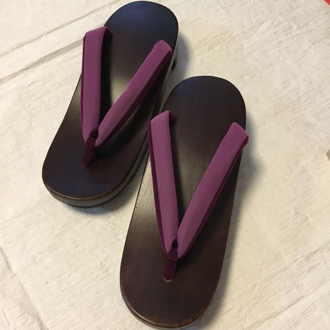 夢工房　浴衣・麻素材帯・下駄　セットで