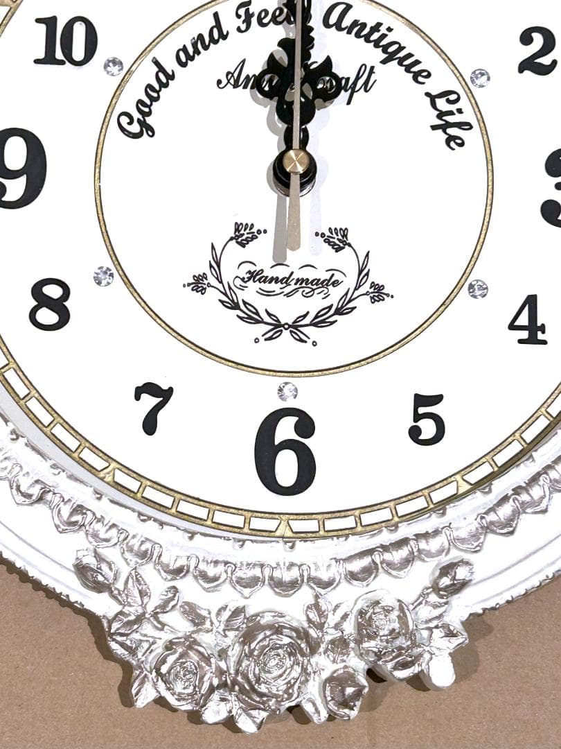 電波掛け時計 ゴールデンエンジェルラウンド振り子時計W