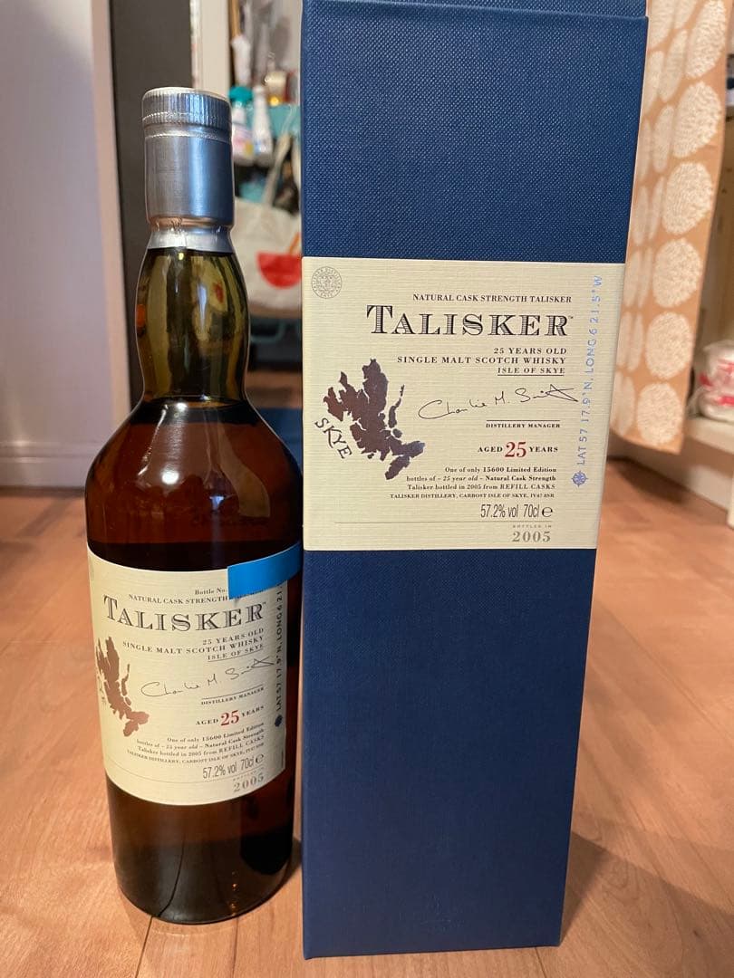 TALISKER 25年 57.2% 限定品　化粧箱付き