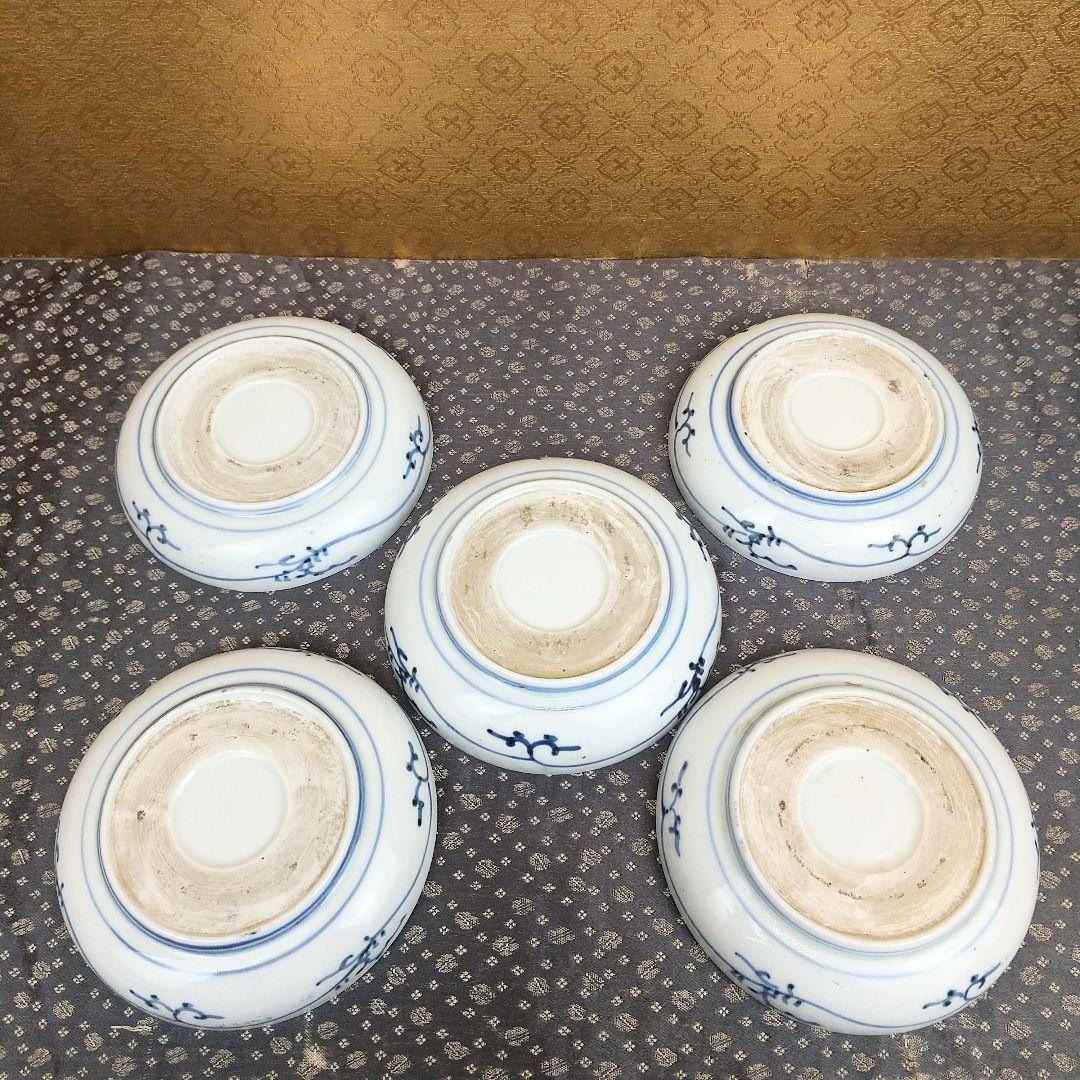 【お値下げしました！】古伊万里　染付　氷裂雪輪文　皿