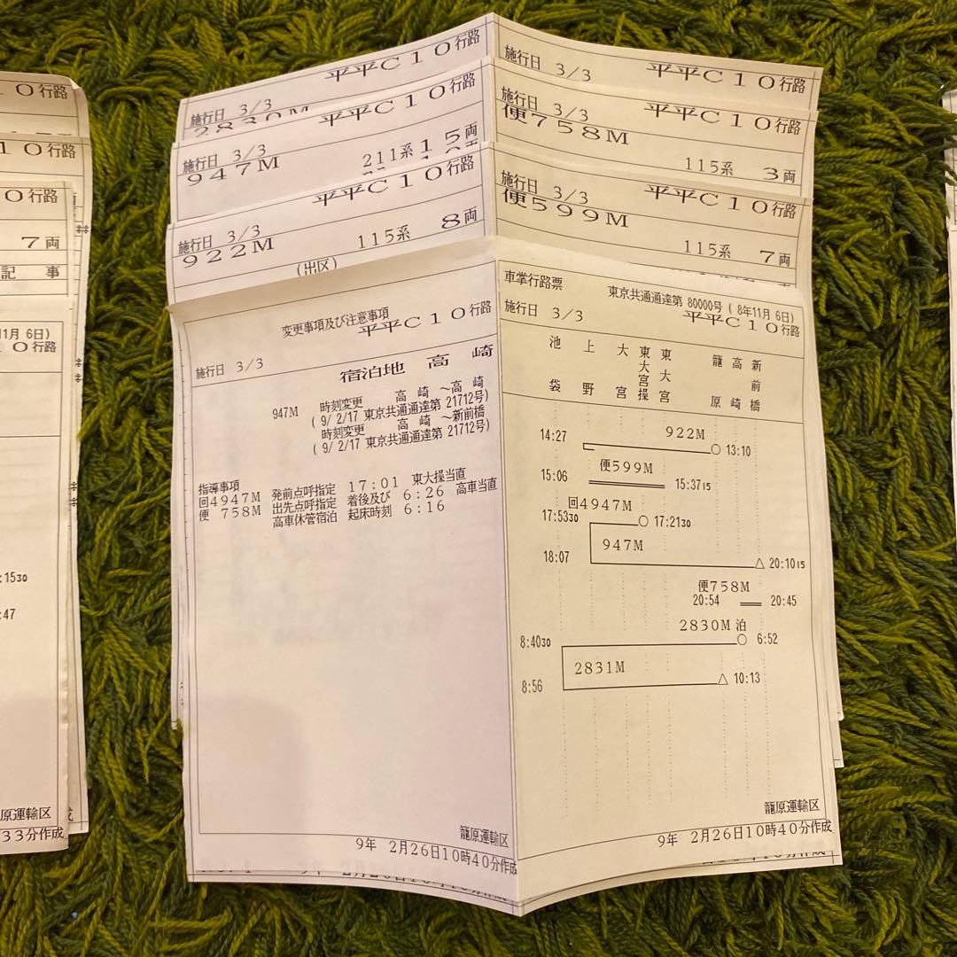 鉄道　スタフ　ミニ　籠原区　10行路