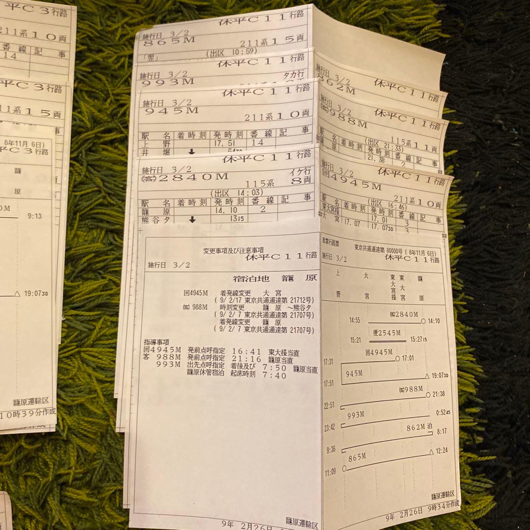 鉄道　スタフ　ミニ　籠原区　10行路