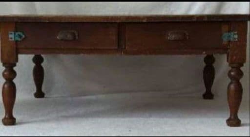 文机　寺子屋　時代家具　昭和レトロ　アンティーク　ローテーブル　引き出し付き