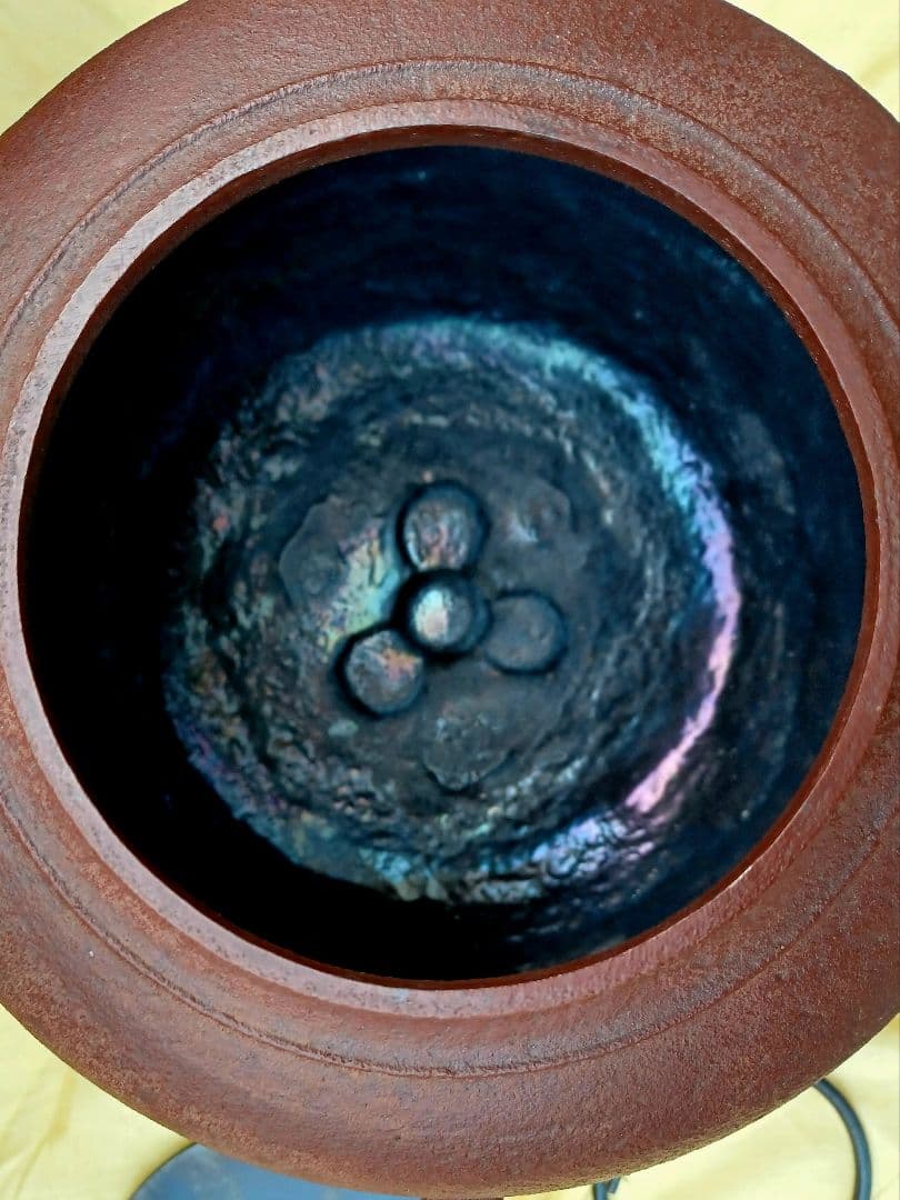 美品！人間国宝 釜師 佐藤浄清 造 浜松地紋真形羽釜 真作