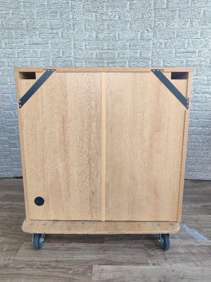 MUJI 無印良品 木製キャビネット ガラス扉 オーク材突板