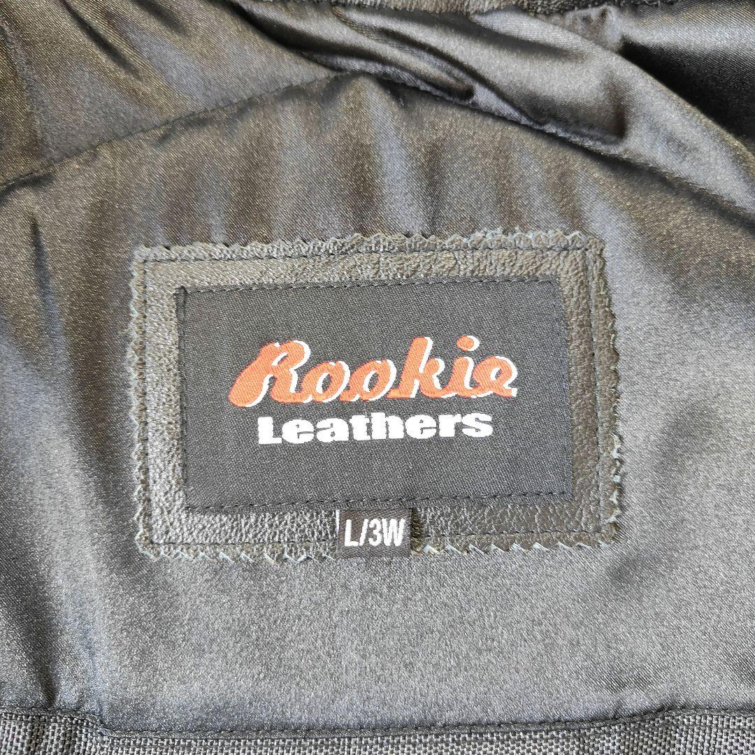未使用級　ルーキーレザーズ 大きい 3L シングルライダース レザージャケット