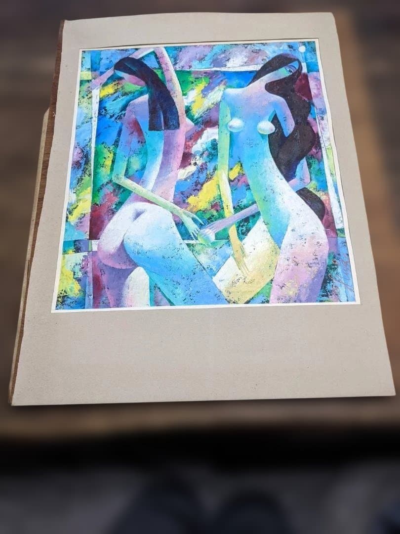 抽象画 女性の裸体 油彩画