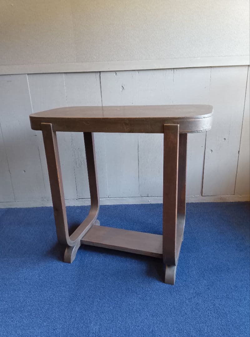 楕円形 木製テーブル　レトロ　ヴィンテージ