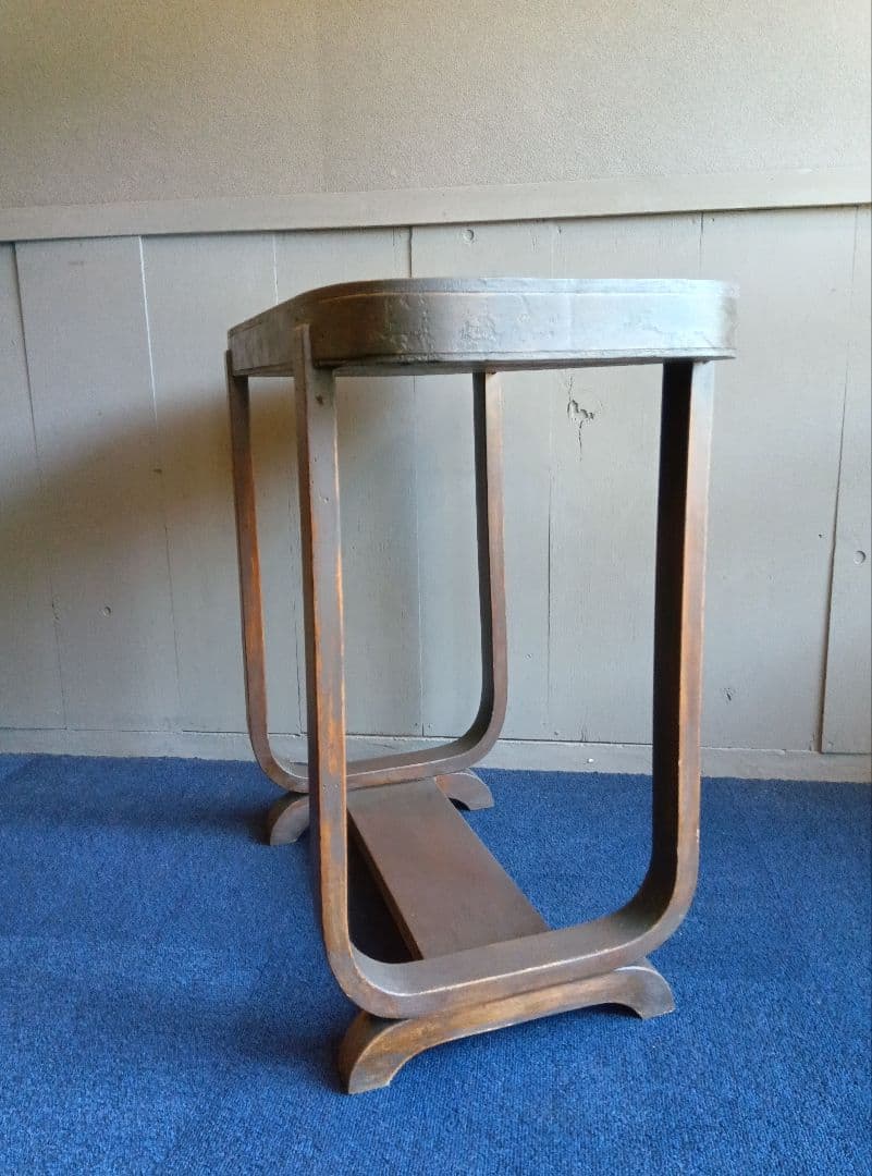 楕円形 木製テーブル　レトロ　ヴィンテージ