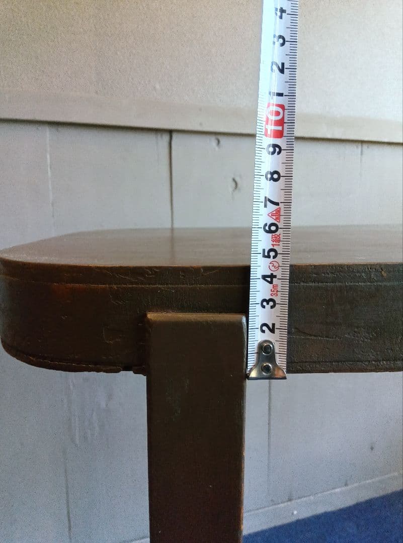 楕円形 木製テーブル　レトロ　ヴィンテージ