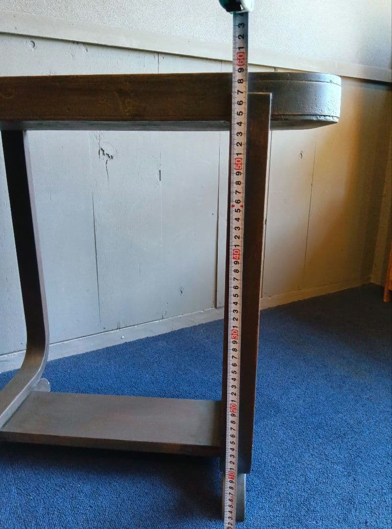 楕円形 木製テーブル　レトロ　ヴィンテージ