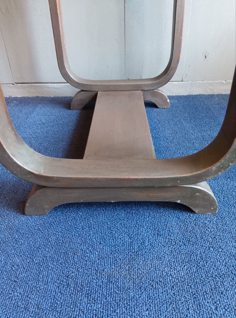 楕円形 木製テーブル　レトロ　ヴィンテージ