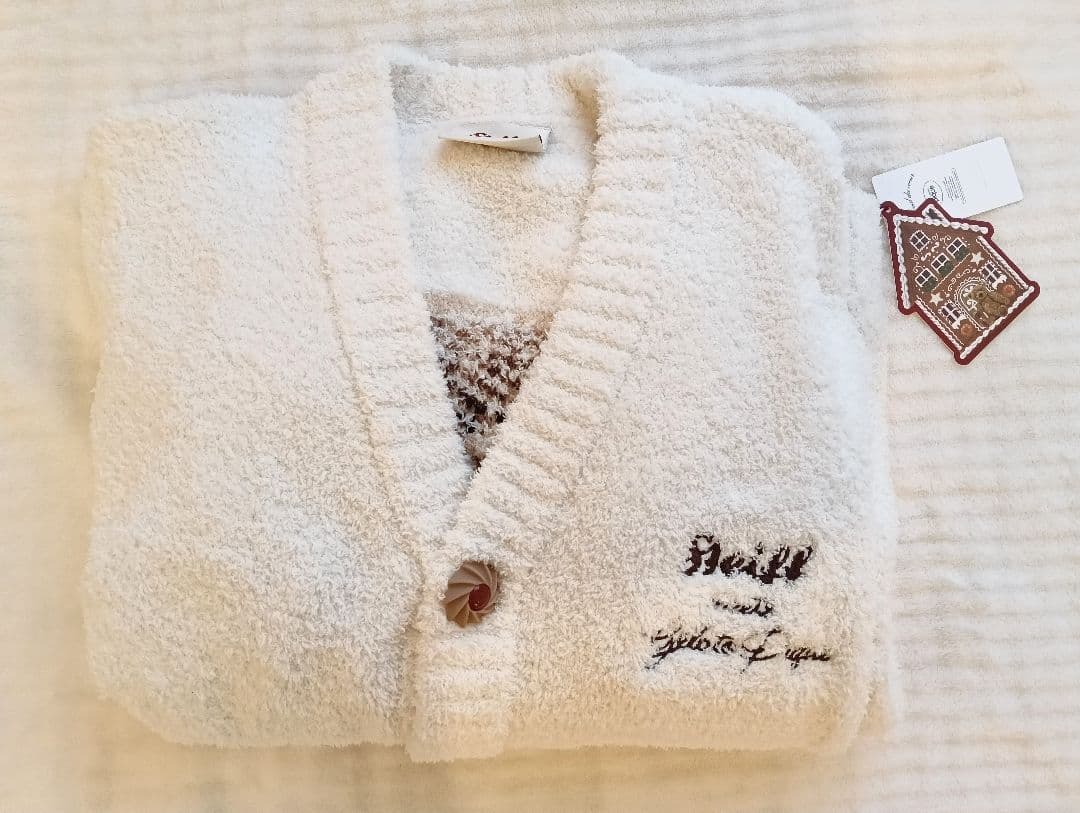 新品ジェラートピケパウダージャガードカーディガンシュタイフМ