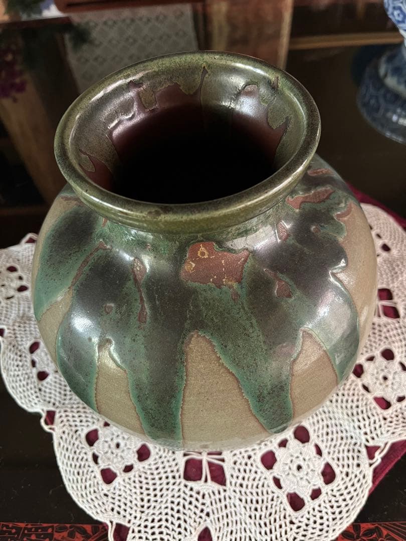 上野焼 壷 花器 花瓶 花入 華道具 茶道具 陶器 骨董品 江戸明治