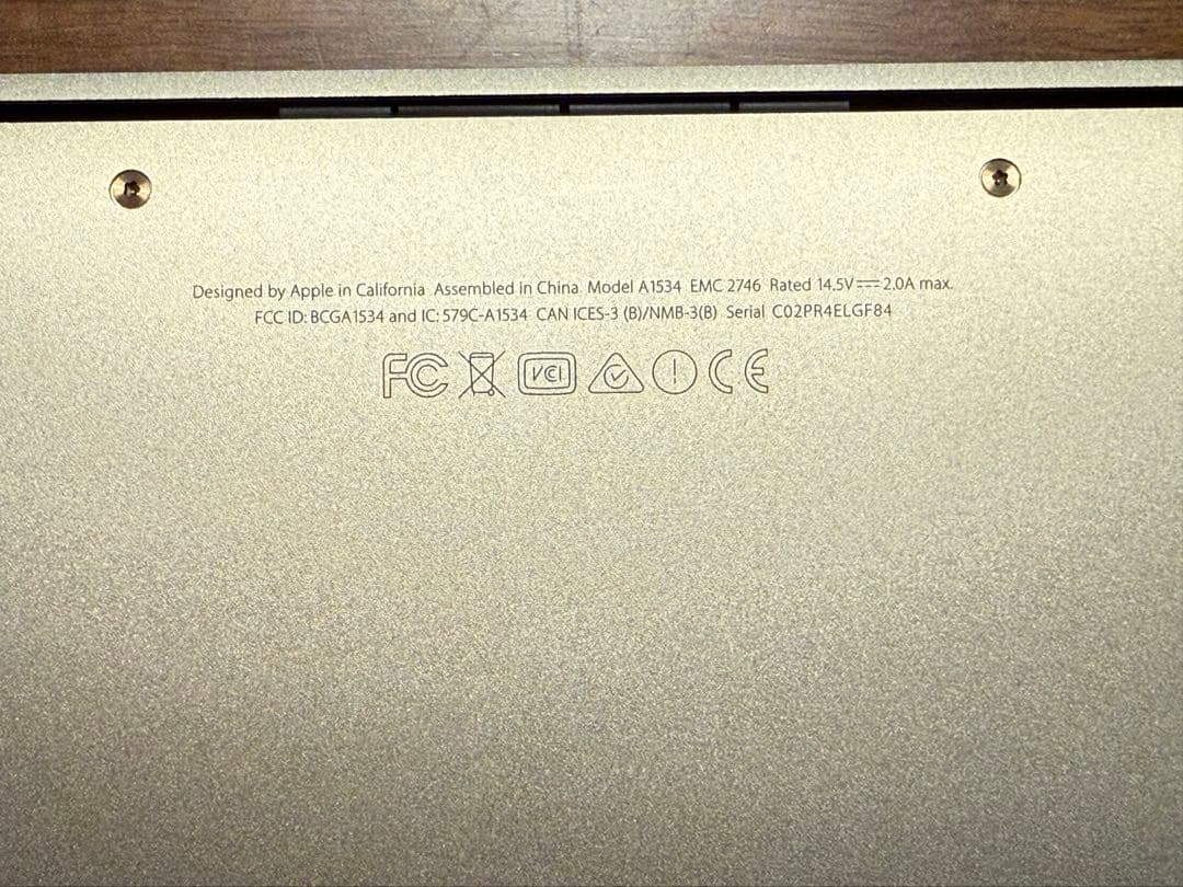 MacBook本体 Apple MacBook Retina 12-inch Early 2015