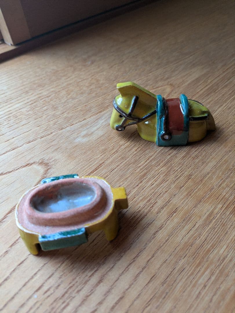 お茶道具香合　馬　出雲焼き