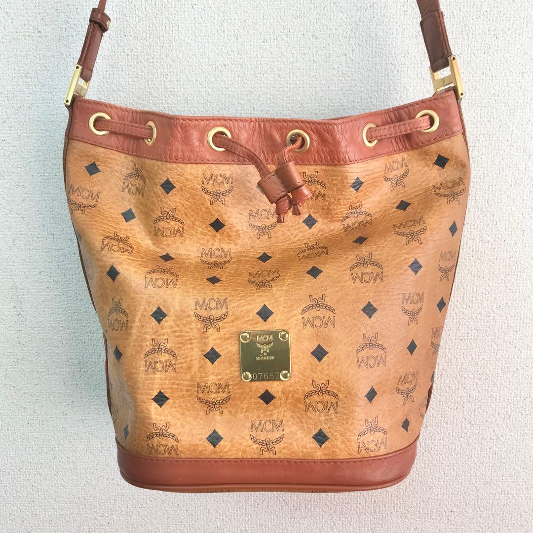 MCM ショルダーバッグ トート 巾着 ブラウン 旅行 フォーマル S3363