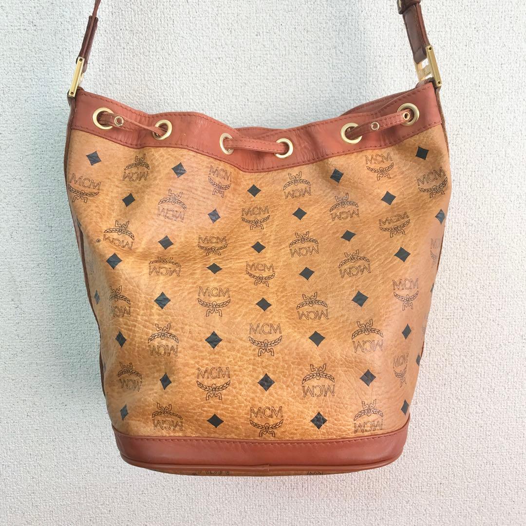 MCM ショルダーバッグ トート 巾着 ブラウン 旅行 フォーマル S3363