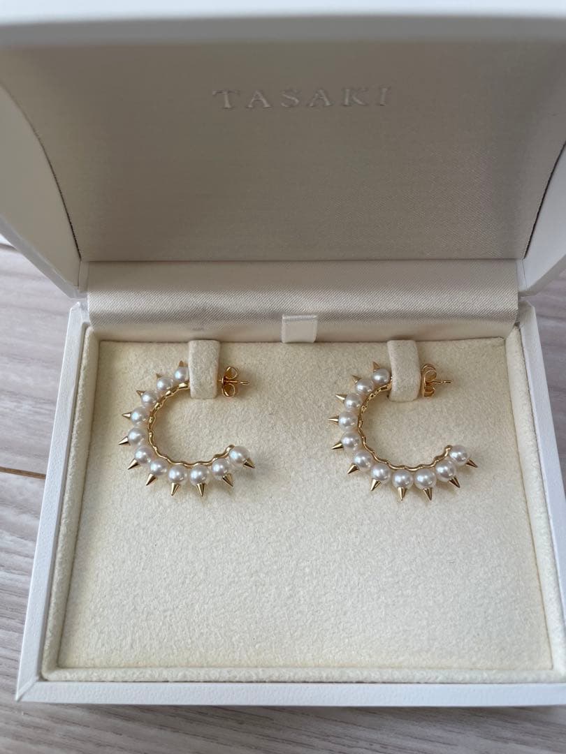 【美品】タサキ　デインジャーフープピアス