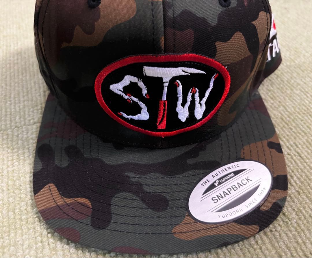 佐田工務店×ぶてぃっく紫歯茎　限定キャップ　　佐田ビルダーズ　くっきー