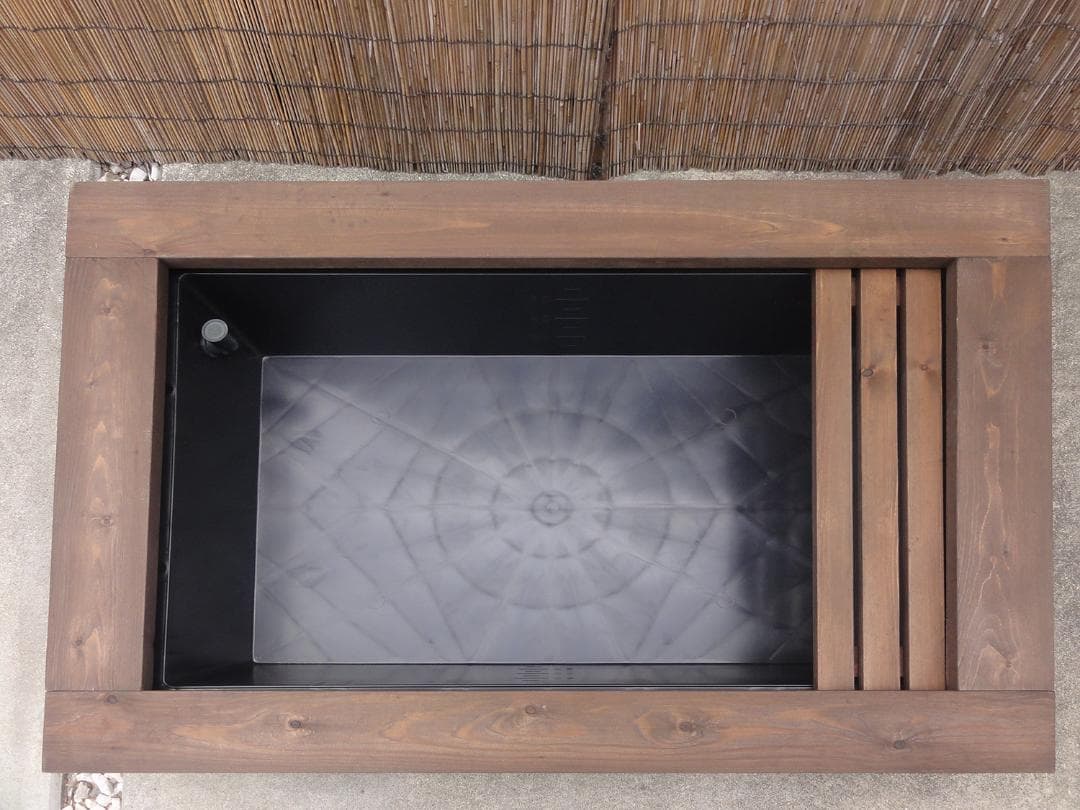 ビオトープ 80L トロ舟＆木枠セット（棚付き）メダカ・金魚飼育用