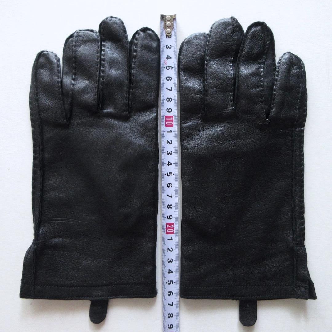 美品 POLO ラルフローレン 本革 手袋 レザーグローブ 黒 メンズ