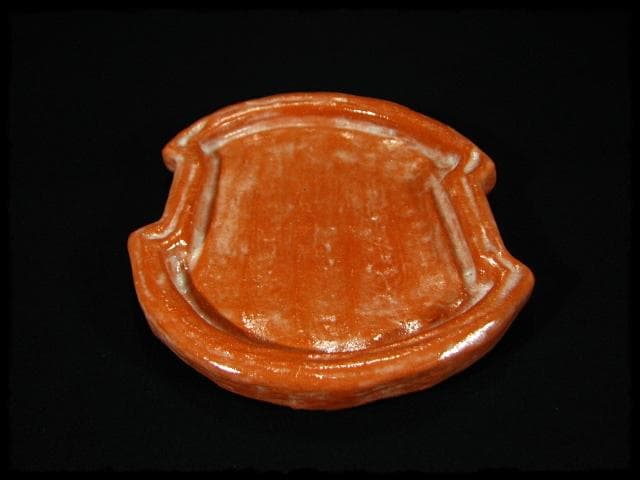 中村 道年 赤 分銅 向付 赤楽 楽焼  茶道具 懐石 d44