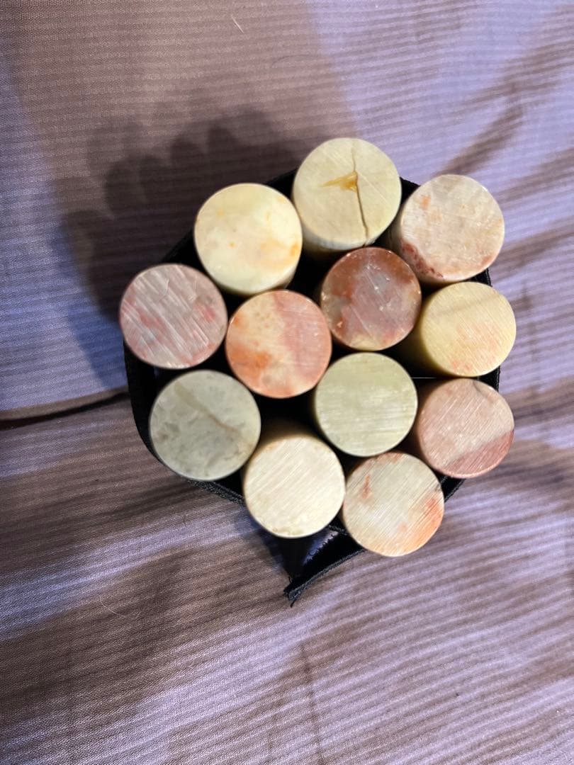 印鑑　石　印材　スタンプ　彫刻　干支　12支　ハンコ　伝統工芸　分化　骨董