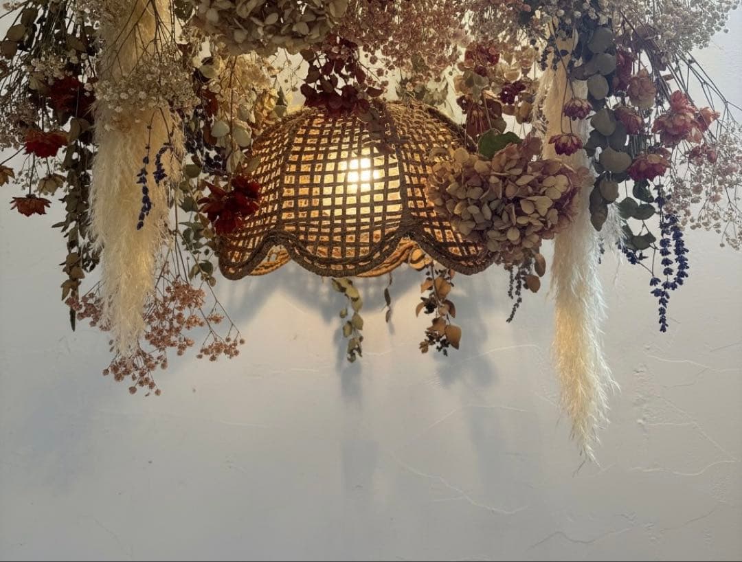 ペンダントライト ラタン レトロ 籐製 ランプシェード