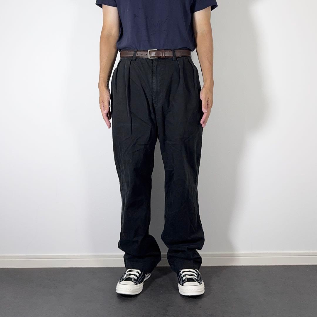 PoloRalphLauren ANDREWブラック ポロチノ W33L32古着
