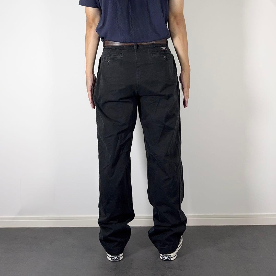 PoloRalphLauren ANDREWブラック ポロチノ W33L32古着