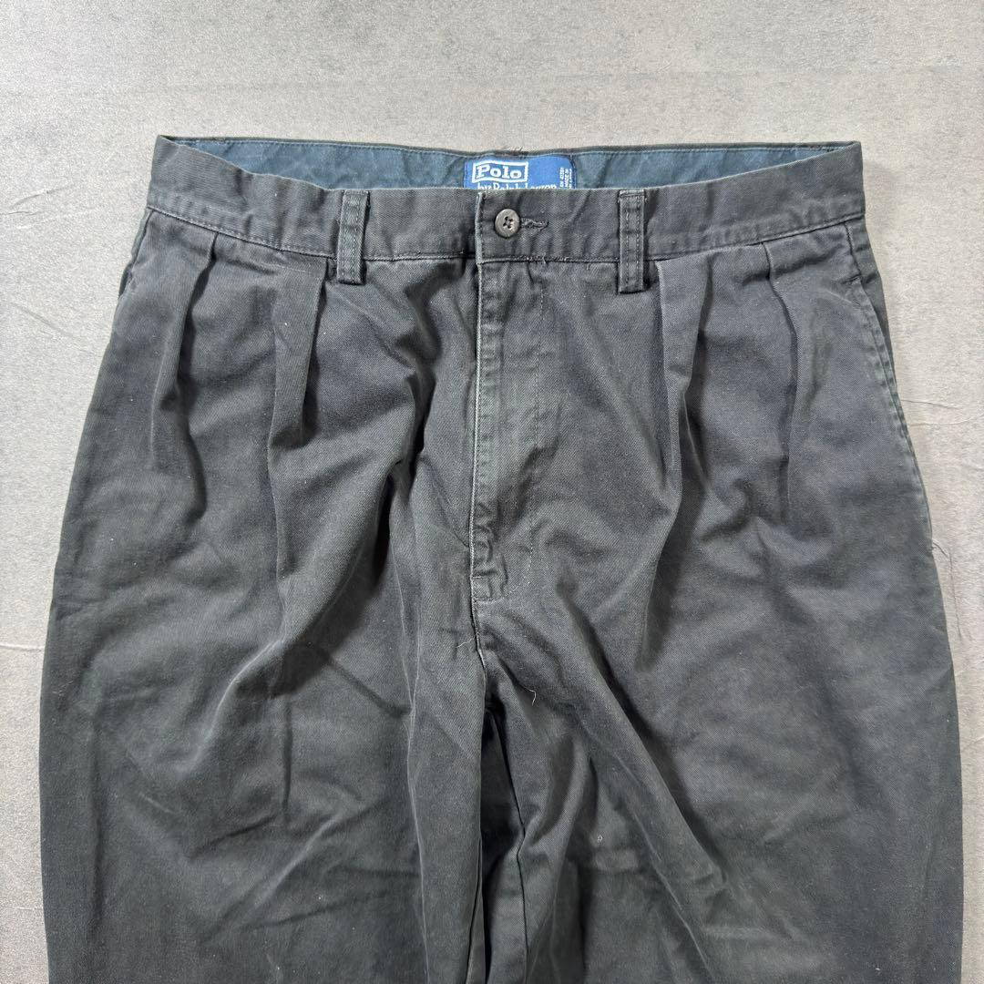 PoloRalphLauren ANDREWブラック ポロチノ W33L32古着
