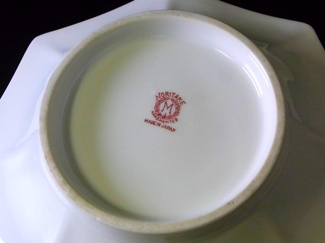 【 E954 】 超名品　大正期～昭和初期　ノリタケ　ハンドペイント鉢＆小皿二点