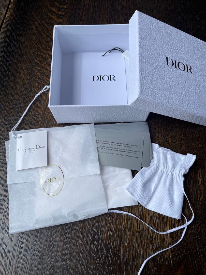 Christian Dior 三つ折り財布 グレー