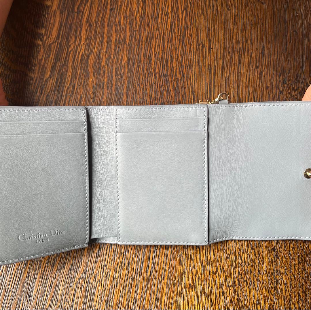 Christian Dior 三つ折り財布 グレー