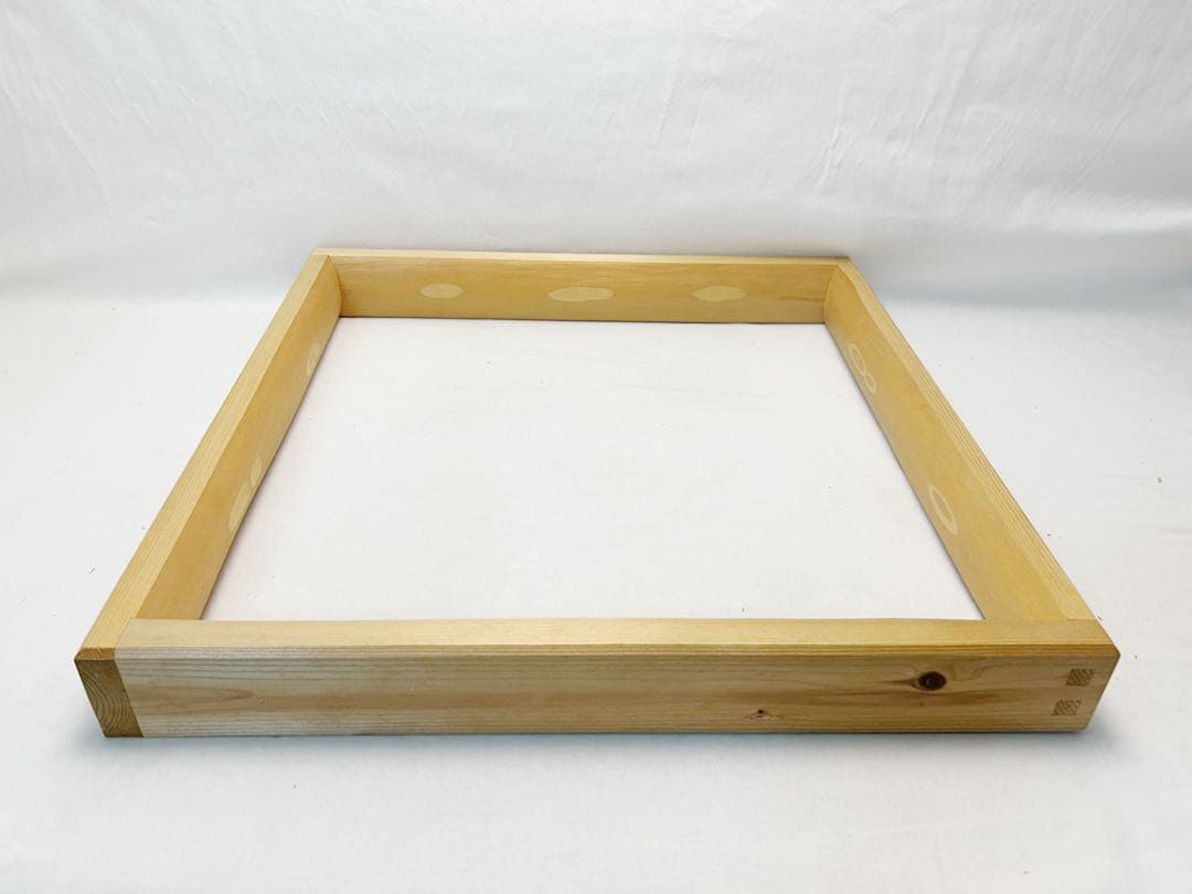 ほぼ未使用 茶道具 北山杉材 大炉炉縁 素地材 紙箱