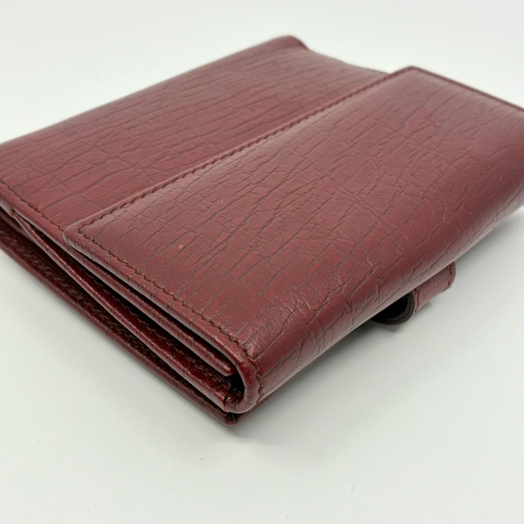 GUCCI グッチ 赤 レッド レザー 二つ折り財布 A1348A1