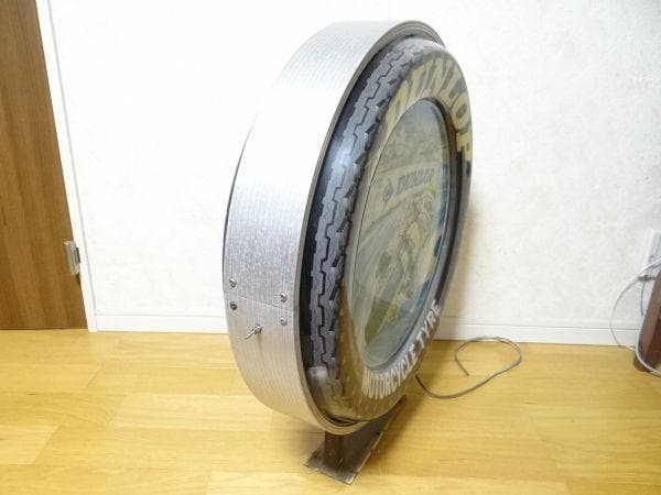 80年代 ビンテージ ダンロップ モーターサイクル タイヤ 看板 バイク 旧車