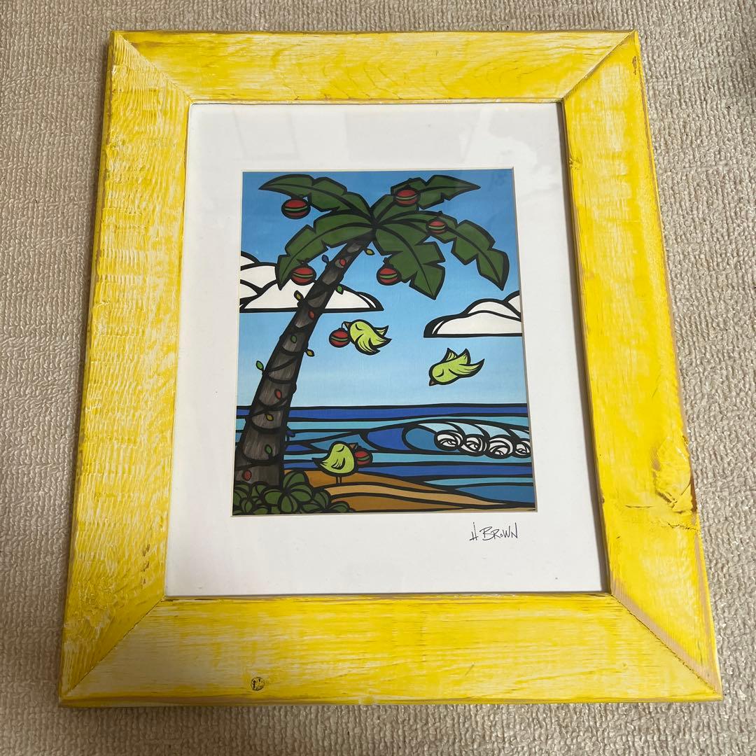 ヘザーブラウン　Heather Brown 正規額縁付　クリスマス　イラスト