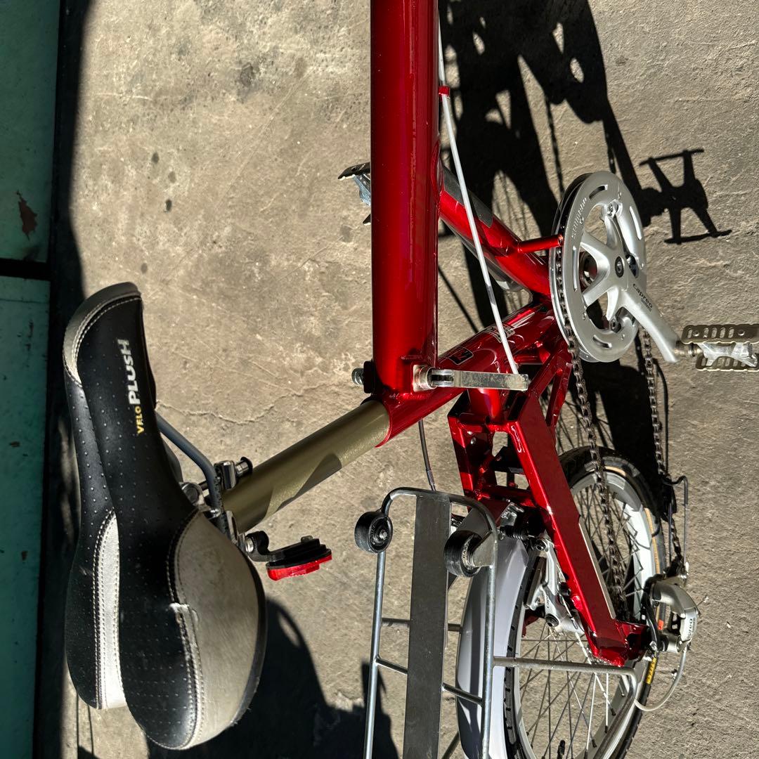 赤 折りたたみ自転車