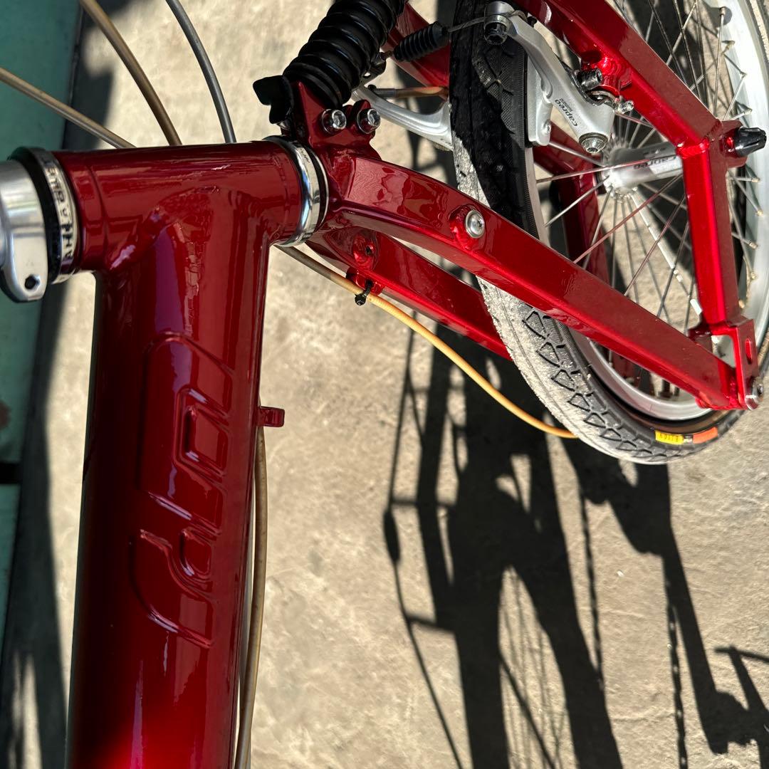 赤 折りたたみ自転車